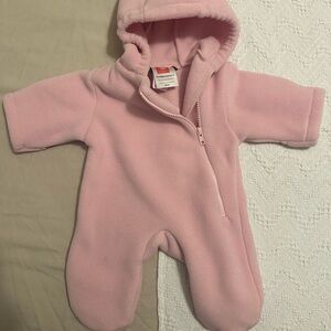 Widgeon Warm Plus Baby Girls Fleece Bunting Suit - Pink NB